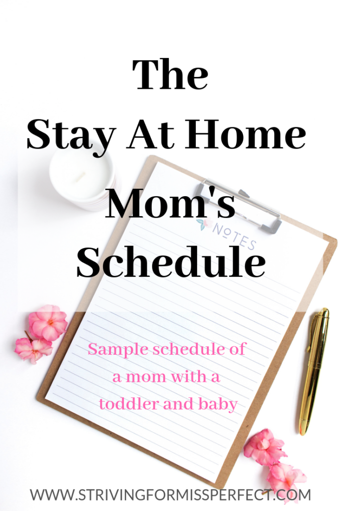 A Stay At Home Mom's Schedule #Homemakerschedule #stayathomemom #stayathomemomschedule #sampleschedule